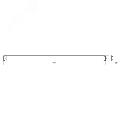 Светильник светодиодный линейный ДБО 50Вт 4000K 5500Лм 1500х75х25 матовый SPO-5-50-4K-M - фото 3