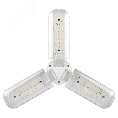 Фитолампа для растений светодиодная LED 30 Вт 3-х лепестковая Е27 полного спектра GREEN LINE ФИТО-30W-PFR-E27-GR - фото 4