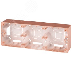 Изображение товара Коробка накладного монтажа 3 поста, Эра12, медь (5/50/600) 12-6103-14 (шт)