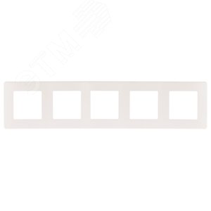 Изображение товара Рамка для розеток и выключателей 5 постов белый пластик ЭРА 12 12-5105-01 (шт)
