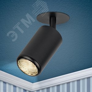 Светильник встраиваемый алюминиевый KL106 BK MR16 GU5.3 черный матовый - фото 6