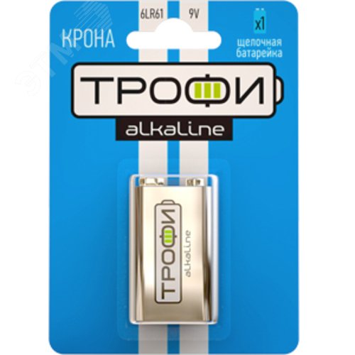 Батарейка Трофи 6LR61-1BL ENERGY POWER Alkaline (12/96/6144) - фото 2