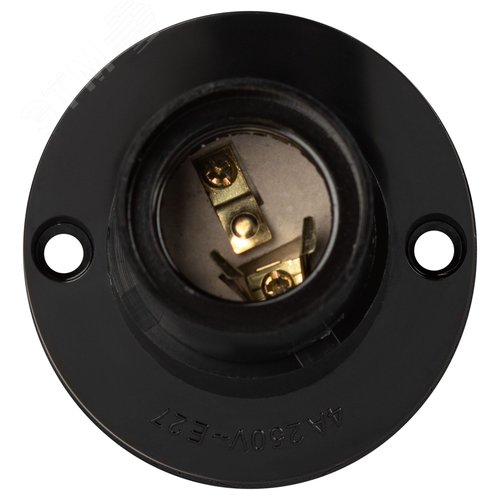 Патрон Е27 настенный бакелит черный - фото 3