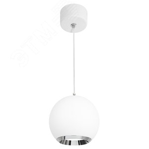 Светильник подвесной потолочный PL32 WH/CH MR16 GU10 круг белый, хром - фото 1