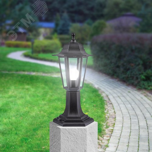 Светильник садово-парковый НТУ 06-60-001 Оскар шестигранный черный IP44 Е27 max60Вт - фото 7