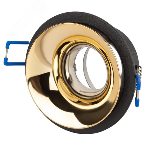 Светильник встраиваемый декоративный KL103 BK/GD MR16 GU5.3 черный золото - фото 3
