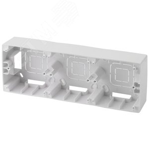 Изображение товара Коробка накладного монтажа 3 поста, Эра12, белый (5/50/400) 12-6103-01 (шт)