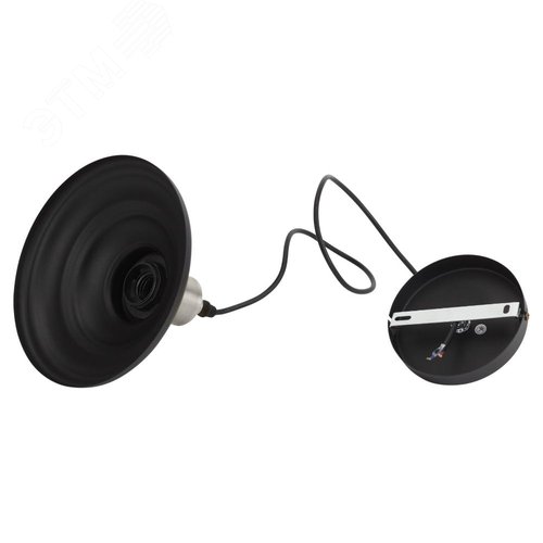 Светильник PL4 BK/BN Подвес металл, E27, max 60W, d203 мм, шагрень черный/темный никель - фото 10