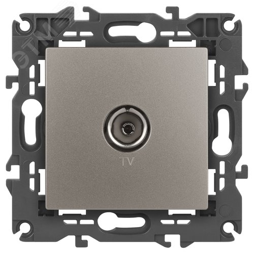 Изображение товара Розетка Elegance 14-3101-16 TV одиночная, титан (шт)