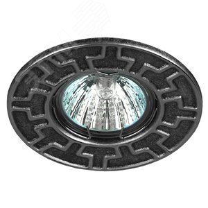 Светильник штампованный MR16,12V/220V, 50W черный/хром ST5 CH/BK - фото 1