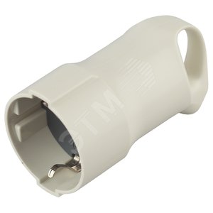 Изображение товара Розетка кабельная c/з 16A с кольцом непрямой ввод белая (10/200/4000) R3 (шт)