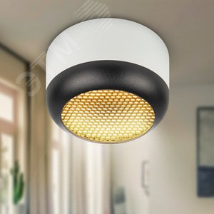 Светильник настенно-потолочный спот OL56 WH/BK под лампу GX53 белый/черный IP20 - фото 2