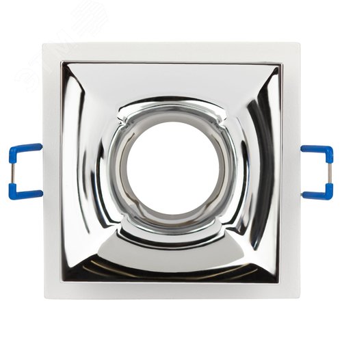 Светильник встраиваемый декоративный KL102 WH/CH MR16 GU5.3 белый хром - фото 5