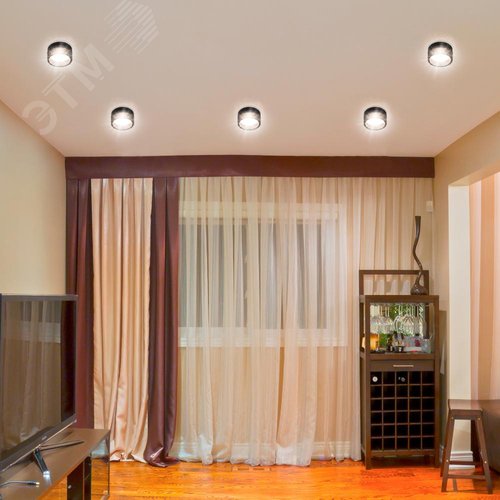 Светильник встраиваемый под лампу GX53 DK97 BK/BK черный - фото 8