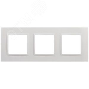 Изображение товара Рамка для розеток и выключателей 3 поста белый пластик ЭРА Elegance 14-5013-01 (шт)