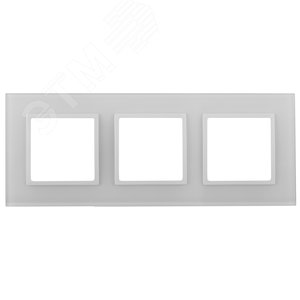 Изображение товара Рамка для розеток и выключателей 3 поста белый стекло ЭРА Elegance 14-5103-01 (шт)