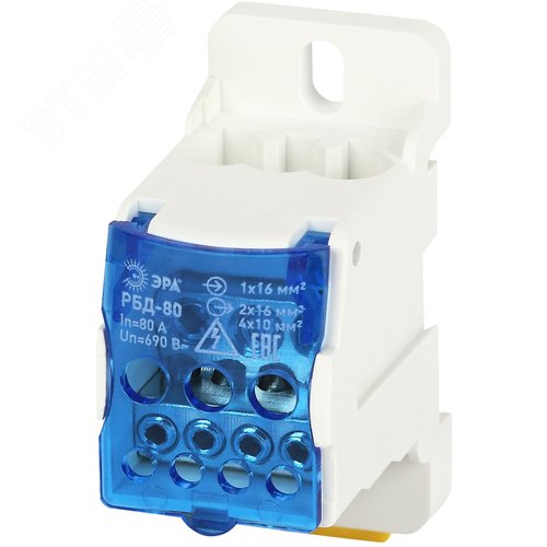 Изображение товара Распределительный блок на DIN-рейку РБД-80А (шт)