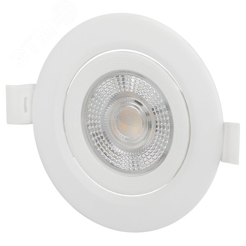 Светильник светодиодный встраиваемый ДВО-5Вт поворотный круглый 4000К белый KL LED 25A-5 4K WH - фото 4