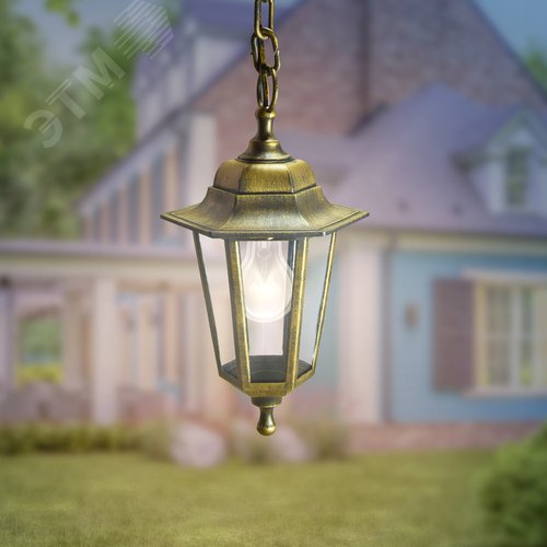 Светильник подвесной НСУ 06-60-001 шестигранный под бронзу IP44 Е27 max60Вт - фото 5