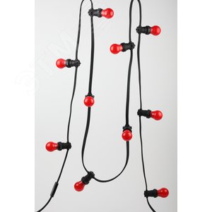 Лампа светодиодная декоративная LED 3 Вт 30Лм 3000К груша красный, белт-лайт E27 220-240В ERARL50-E27 - фото 7