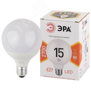 Лампа светодиодная STD LED G95-15W-2700K-E27 E27 / Е27 15Вт шар теплый белый свет