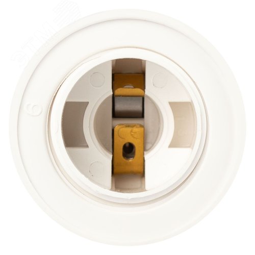 Патрон Е27 с кольцом пластик белый - фото 3