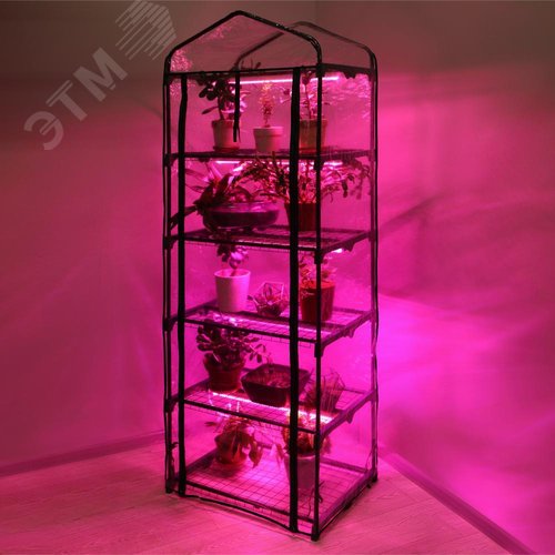 Теплица FITO-House-5 со светильниками в комплекте 5 ярусов 1930х690х490 мм - фото 6