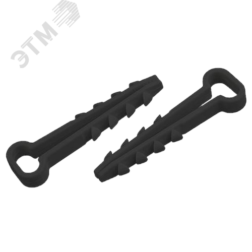 Дюбель-хомут для плоского кабеля 5-8 мм чёрный (100 штук) NO-224-554 - фото 2