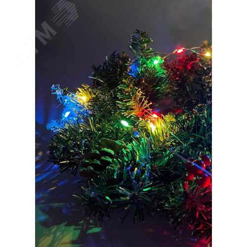 ENIN-2M Гирлянда LED Нить 2 м мультиколор, АА, IP20 (120/4800) - фото 9