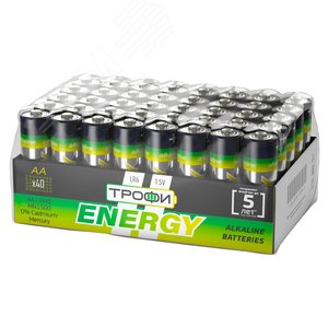 Батарейка Трофи LR6-40 bulk ENERGY Alkaline (40/720/17280)