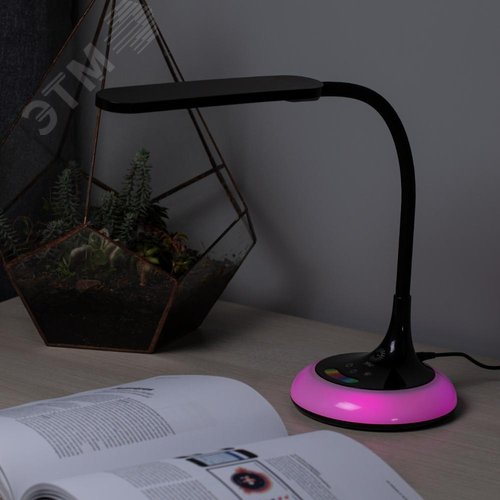 Светильник настольный NLED-481-10W-BK светодиодный с основанием черный - фото 11