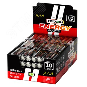 Батарейка Трофи LR03-4S promo-box ENERGY POWER Alkaline (96/384/36864)