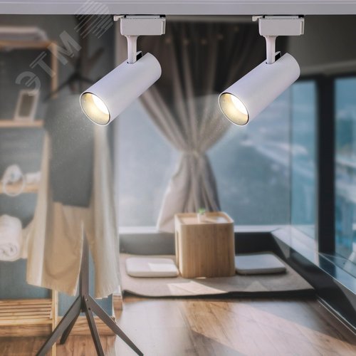 Светильник трековый однофазный TR5-10 COB WH 10 ватт 4000К 700Лм белый - фото 2