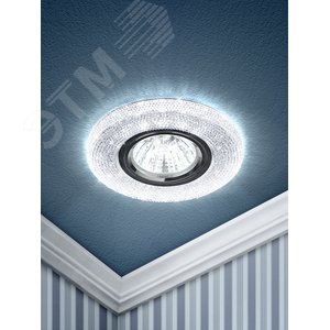 Светильник точечный декоративный со светодиодной подсветкой, прозрачный DK LD1 WH - фото 4