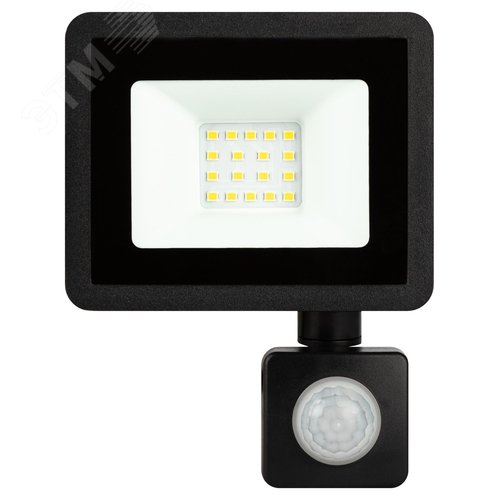 Прожектор светодиодный ДО-20 Вт 6500К 1600 ЛмIP65 200-240В регулируемый ИК-датчик черный 20w холодный корпус LPR-042-2-65K-020 - фото 2