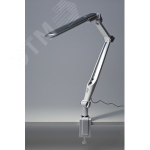 Светильник настольный светодиодный NLED-496-12W-S на струбцине серебро - фото 4