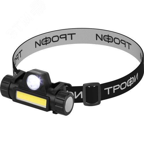 Фонарь налобный светодиодный Трофи GA-101 аккумуляторный 3 Вт COB + 3 Вт LED 2 режима магнит - фото 2