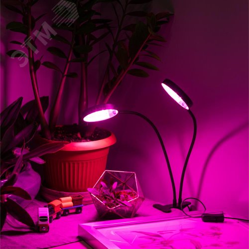 Светильник для растений на прищепке FITO-20W-АLED-R красно-синего спектра 20 Вт черный - фото 10