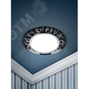 Светильник под лампу Gx53, 220V,13W, белый/черный DK80 WH/BK - фото 2