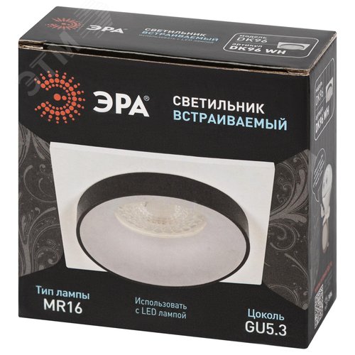 Светильник встраиваемый декоративный DK96 WH MR16 GU5.3 белый - фото 8