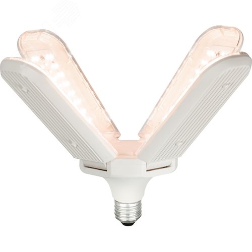 Изображение товара Фитолампа для растений светодиодная GREEN LINE ФИТО-40W-PFR-E27-GR 4-х лепестковая полного спектра 40 Вт Е27 (шт)