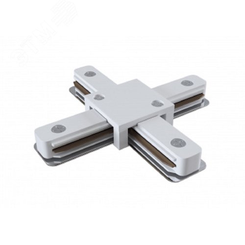 Коннектор TR-1PA-СX-WH X-образный для однофазного шинопровода белый - фото 2