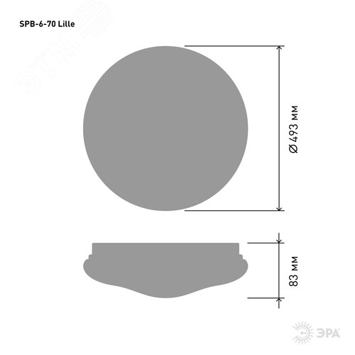 Светильник потолочный светодиодный Классик без ДУ SPB-6-70 Lille 70Вт 4000К 4900Лм - фото 3