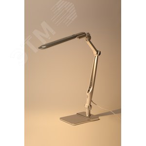 Светильник настольный светодиодный NLED-497-12W-S на струбцине и с основанием серебро - фото 5