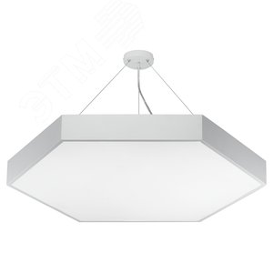 Светильник подвесной светодиодный 38 Вт 4000 Лм 4000K IP40 600х80 белый Geometria Hexagon SPO-121-W-40K-038 драйвер внутри - фото 1