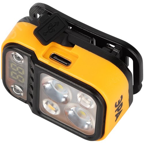 Фонарь налобный светодиодный Рабочие Практик GA-813 аккумуляторный 3+3 Bт сенсорное управление дисплей 4 режима - фото 9