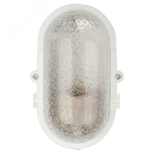 Светильник НБП 01-60-012 с ободком Евро пластик/стекло IP53 E27 max 60 Вт 184х115х90 овал белый - фото 3