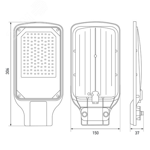 Светильник уличный светодиодный ДКУ 70Вт 5000К 7000Лм IP65 КСС Д DOB SMD 48мм SPP-504-0-50K-070 - фото 8