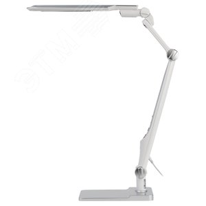 Светильник настольный светодиодный NLED-497-12W-S на струбцине и с основанием серебро - фото 7
