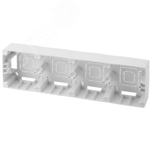 Изображение товара Коробка накладного монтажа 4 поста, Эра12, белый 12-6104-01 (шт)